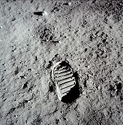 Aldrin's bootprint on lunar surface, open-source per GPL