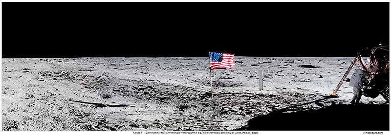 panorama of Tranquility Base, open-source per GPL
