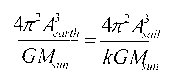 equation 2 Keplers Sol/Earth 0.6K